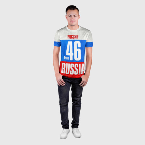 Мужская футболка 3D Slim Russia (from 46), цвет 3D печать - фото 4