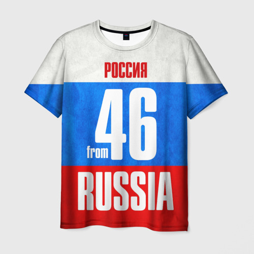 Мужская футболка 3D Russia (from 46), цвет 3D печать