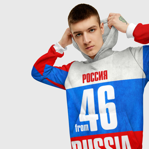 Мужская толстовка 3D Russia (from 46), цвет белый - фото 5