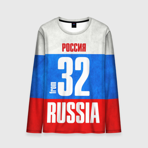 Мужской лонгслив 3D Russia (from 32)