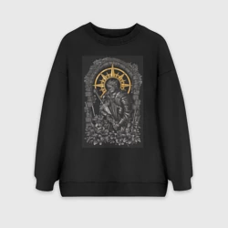 Женский свитшот oversize без начеса хлопок Dark Souls:warrior