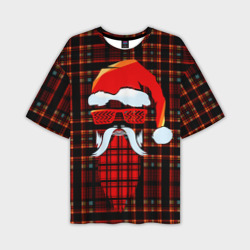 Санта Клаус хипстер – Мужская футболка oversize 3D с принтом купить со скидкой в -50%