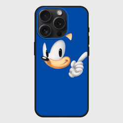 Чехол силиконовый для Apple iPhone 15 Pro матовый Соник