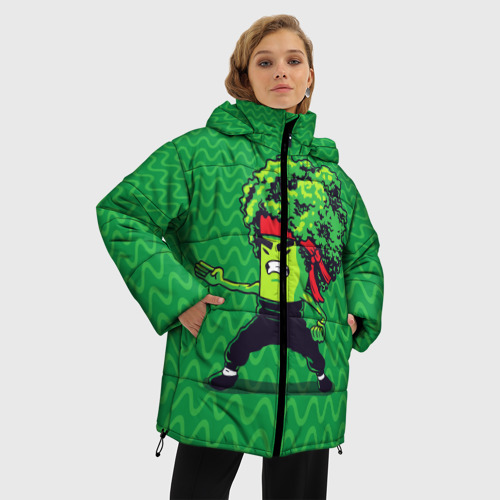 Женская зимняя куртка Oversize Брокко Ли, цвет черный - фото 3