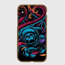 Чехол для iPhone XS Max матовый Космический осьминог
