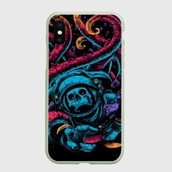 Чехол для iPhone XS Max матовый Космический осьминог