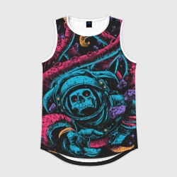 Мужская спортивная майка 3D Космический осьминог