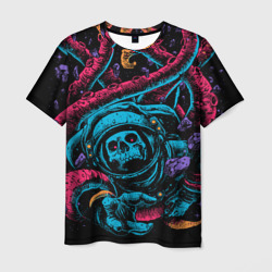 Мужская футболка 3D Космический осьминог