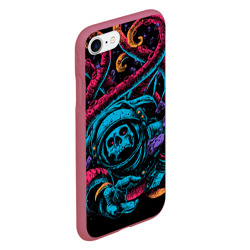 Чехол для iPhone 7/8 матовый Космический осьминог - фото 2
