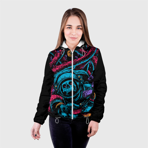 Женская куртка 3D Космический осьминог, цвет белый - фото 3