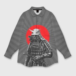 Женская рубашка oversize 3D Мертвый самурай