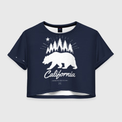 Женская футболка Crop-top 3D California Republic