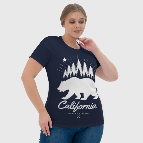 Женская футболка 3D California Republic, цвет 3D печать - фото 6