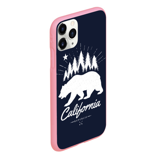 Чехол для iPhone 11 Pro Max матовый California Republic, цвет баблгам - фото 3