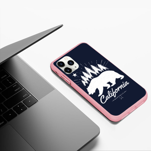 Чехол для iPhone 11 Pro Max матовый California Republic, цвет баблгам - фото 5