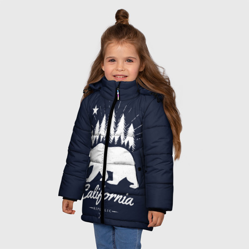 Зимняя куртка для девочек 3D California Republic, цвет черный - фото 3