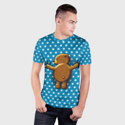 Мужская футболка 3D Slim Медвежьи объятия - фото 2