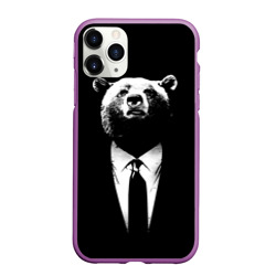 Чехол для iPhone 11 Pro Max матовый Медведь руководитель