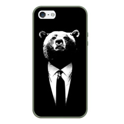 Чехол для iPhone 5/5S матовый Медведь руководитель