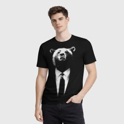 Мужская футболка 3D Медведь руководитель - фото 2