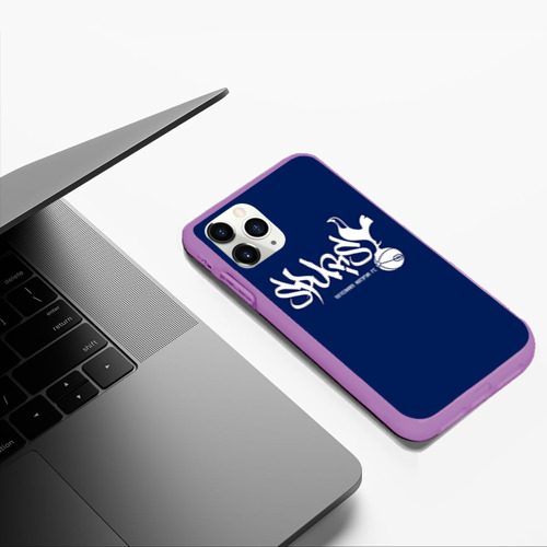 Чехол для iPhone 11 Pro Max матовый Тоттенхэм Хотспур, цвет фиолетовый - фото 5
