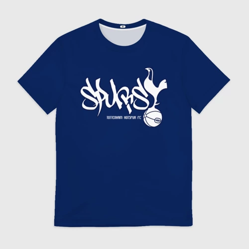 Мужская футболка 3D с принтом Тоттенхэм Хотспур - logo, вид спереди #2