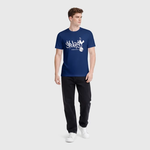 Мужская футболка 3D с принтом Тоттенхэм Хотспур - logo, вид сбоку #3