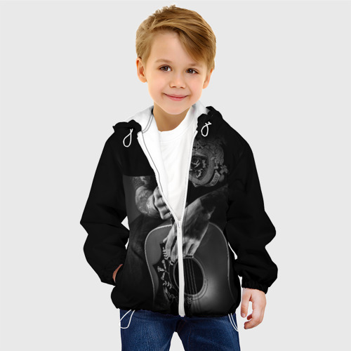 Детская куртка 3D Гитарист, цвет белый - фото 3