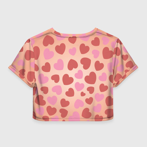Женская футболка Crop-top 3D Влюбленная панда, цвет 3D печать - фото 2