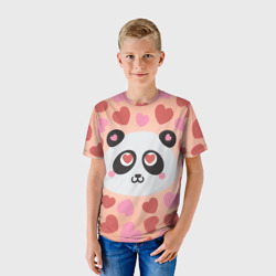 Детская футболка 3D Влюбленная панда - фото 2