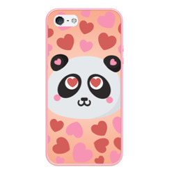 Чехол для iPhone 5/5S матовый Влюбленная панда