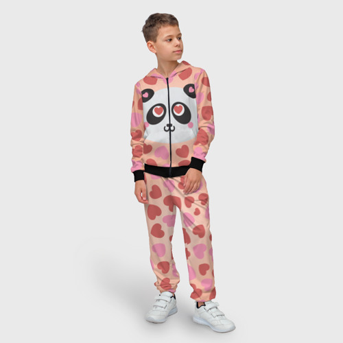 Детский 3D костюм с принтом Влюбленная панда, фото на моделе #1
