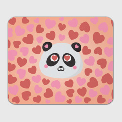Прямоугольный коврик для мышки Влюбленная панда
