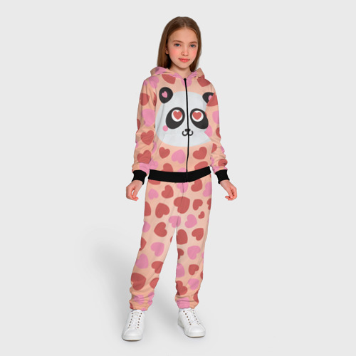 Детский 3D костюм с принтом Влюбленная панда, вид сбоку #3