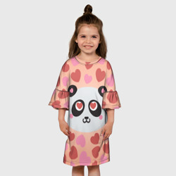 Детское платье 3D Влюбленная панда - фото 2