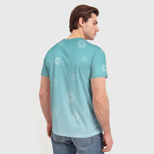 Мужская футболка 3D Новогодняя пандочка, цвет 3D печать - фото 4