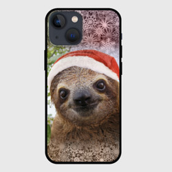 Чехол для iPhone 13 mini Рождественский ленивец