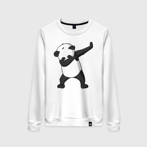 Женский свитшот хлопок Panda dab, цвет белый