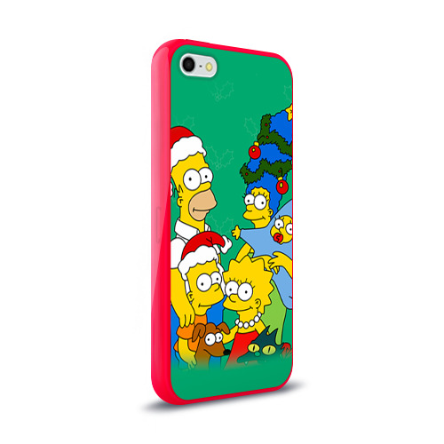 Чехол для iPhone 5/5S глянцевый Симпсоны новогодние 3 Фото 01 Чехол для iPhone 5/5S глянцевый Симпсоны новогодние 3 Фото 01