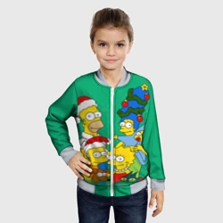 Детский бомбер 3D Симпсоны новогодние 3 - фото 2