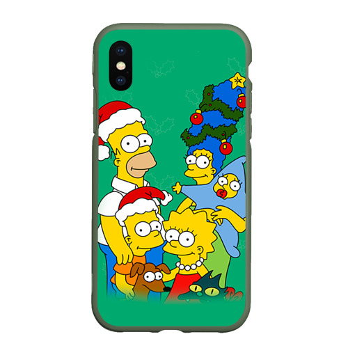 Чехол для iPhone XS Max матовый Симпсоны новогодние 3 Фото 01 Чехол для iPhone XS Max матовый Симпсоны новогодние 3 Фото 01