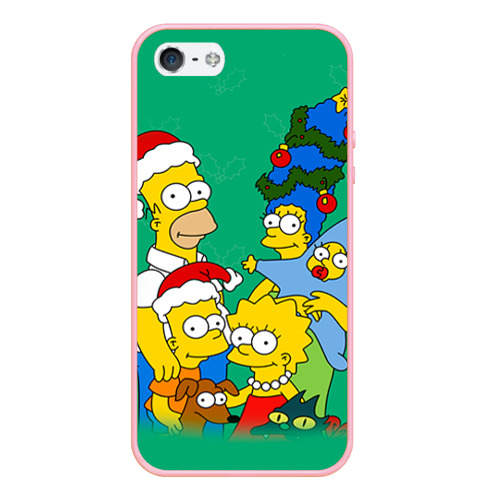 Чехол для iPhone 5/5S матовый Симпсоны новогодние 3 Фото 01 Чехол для iPhone 5/5S матовый Симпсоны новогодние 3 Фото 01