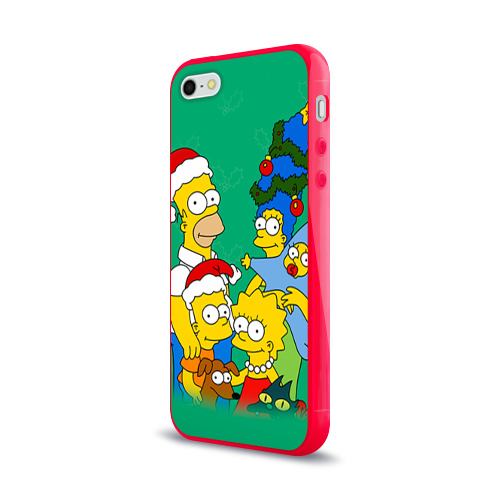 Чехол для iPhone 5/5S глянцевый Симпсоны новогодние 3 Фото 01 Чехол для iPhone 5/5S глянцевый Симпсоны новогодние 3 Фото 01