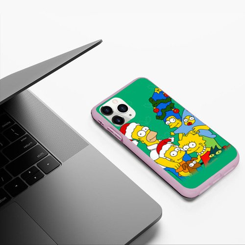 Чехол для iPhone 11 Pro матовый Симпсоны новогодние 3 Фото 01 Чехол для iPhone 11 Pro матовый Симпсоны новогодние 3 Фото 01