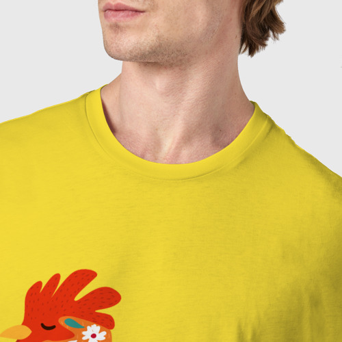 Мужская футболка хлопок НГ2017, цвет желтый - фото 6