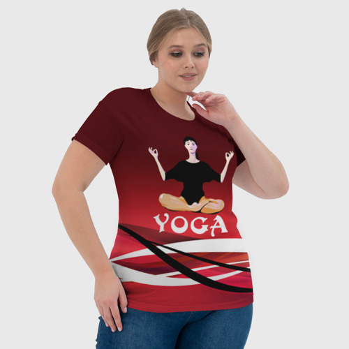 Женская футболка 3D Yoga, цвет 3D печать - фото 6