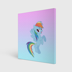 Холст квадратный Rainbowdash