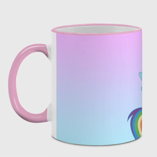 Кружка с полной запечаткой Rainbowdash, цвет Кант розовый - фото 2