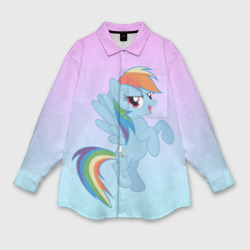 Мужская рубашка oversize 3D Rainbowdash