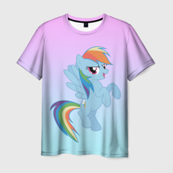 Мужская футболка 3D Rainbowdash